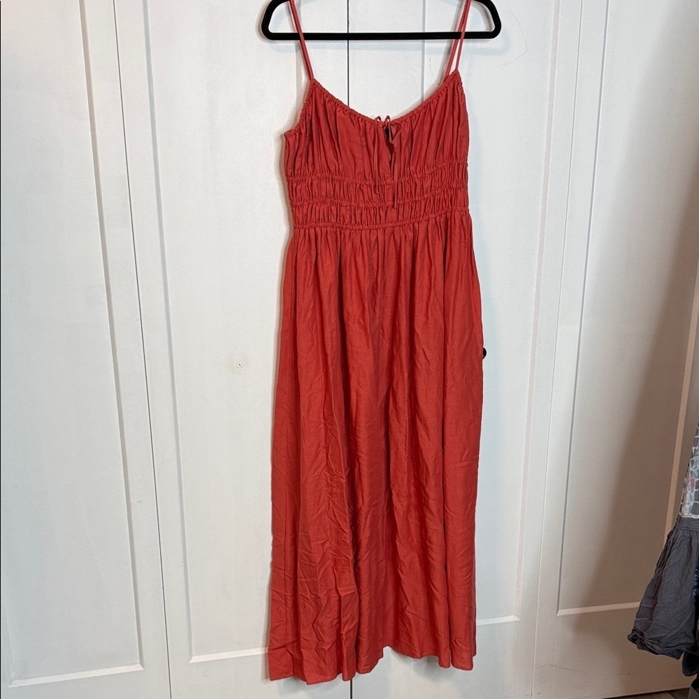 NWTs Dynamite - Large - Coral Orange Sleeveless Maxi Dress - Adjustable Straps